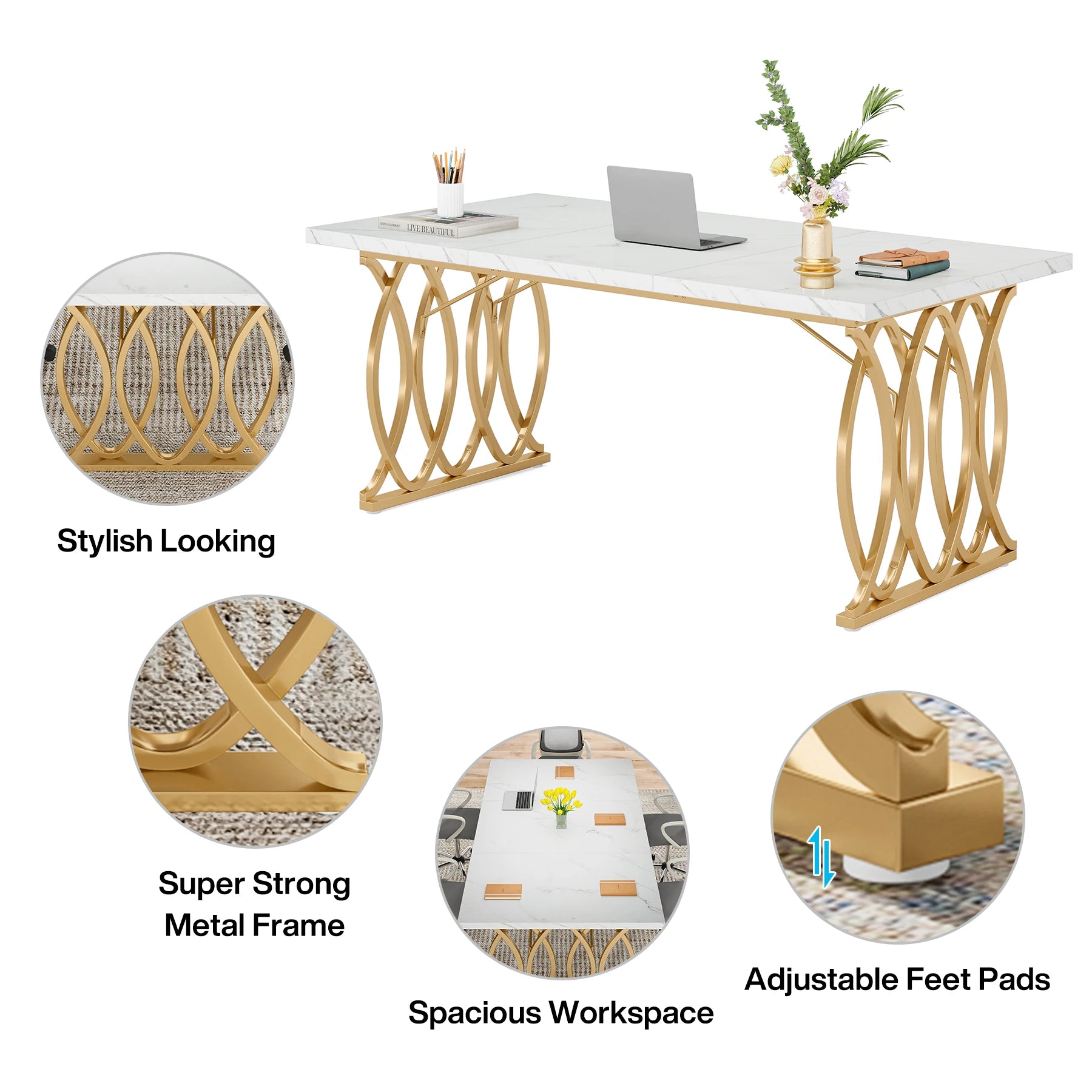 Modern Office Desk, 70.9