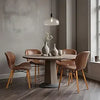 Modern Dining Chair Set of 4, Comfortable Dining Room Chairs with Thick Cushions, Faux Leather Upholstered Kitchen Armless Side