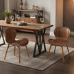 Modern Dining Chair Set of 4, Comfortable Dining Room Chairs with Thick Cushions, Faux Leather Upholstered Kitchen Armless Side