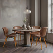 Modern Dining Chair Set of 4, Comfortable Dining Room Chairs with Thick Cushions, Faux Leather Upholstered Kitchen Armless Side